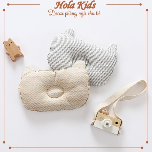 Gối ngủ cotton tự nhiên cho bé sơ sinh mềm mại HolaKids Decor