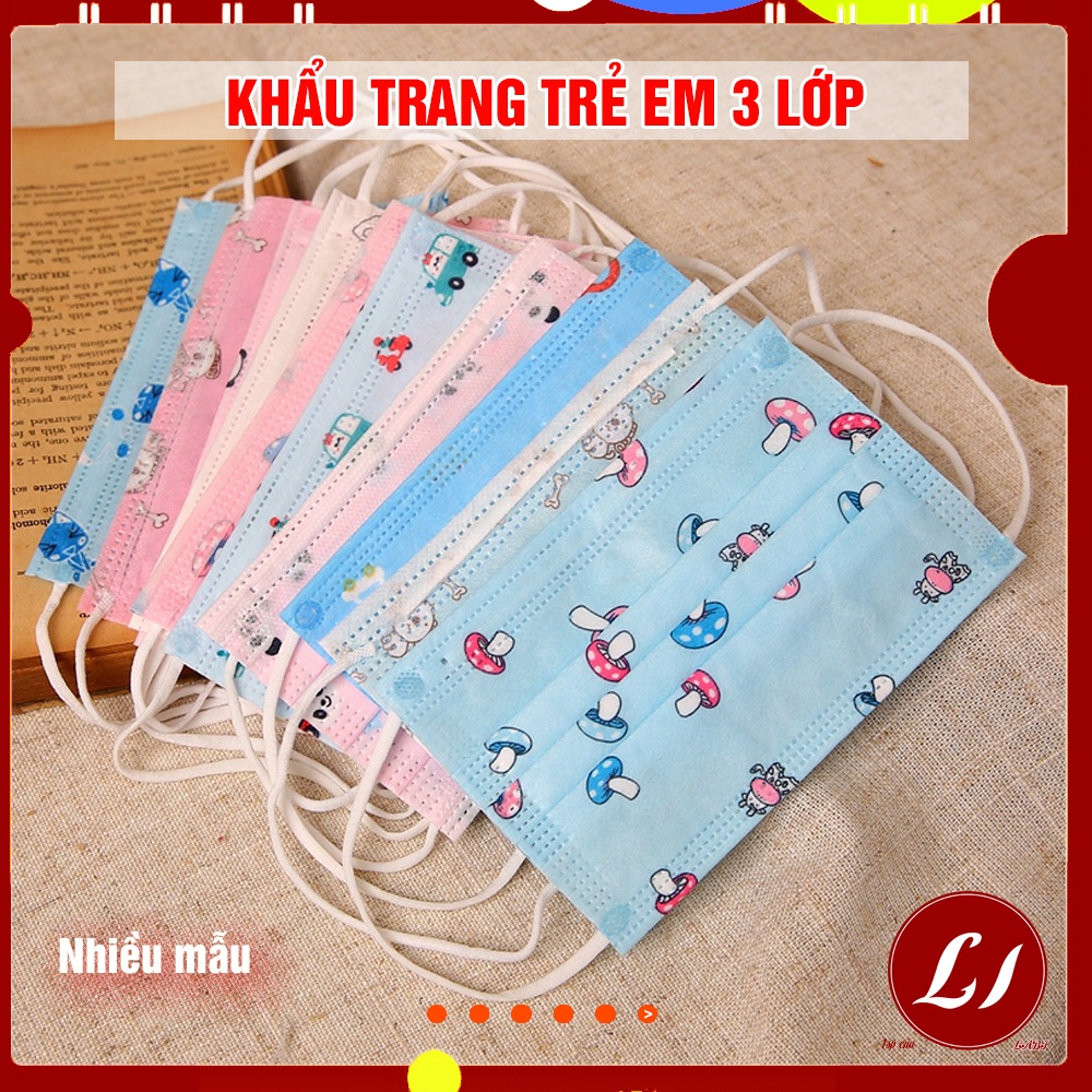 Hộp 50 Khẩu trang Naru Kid 3 lớp cho bé 2- 10 tuổi