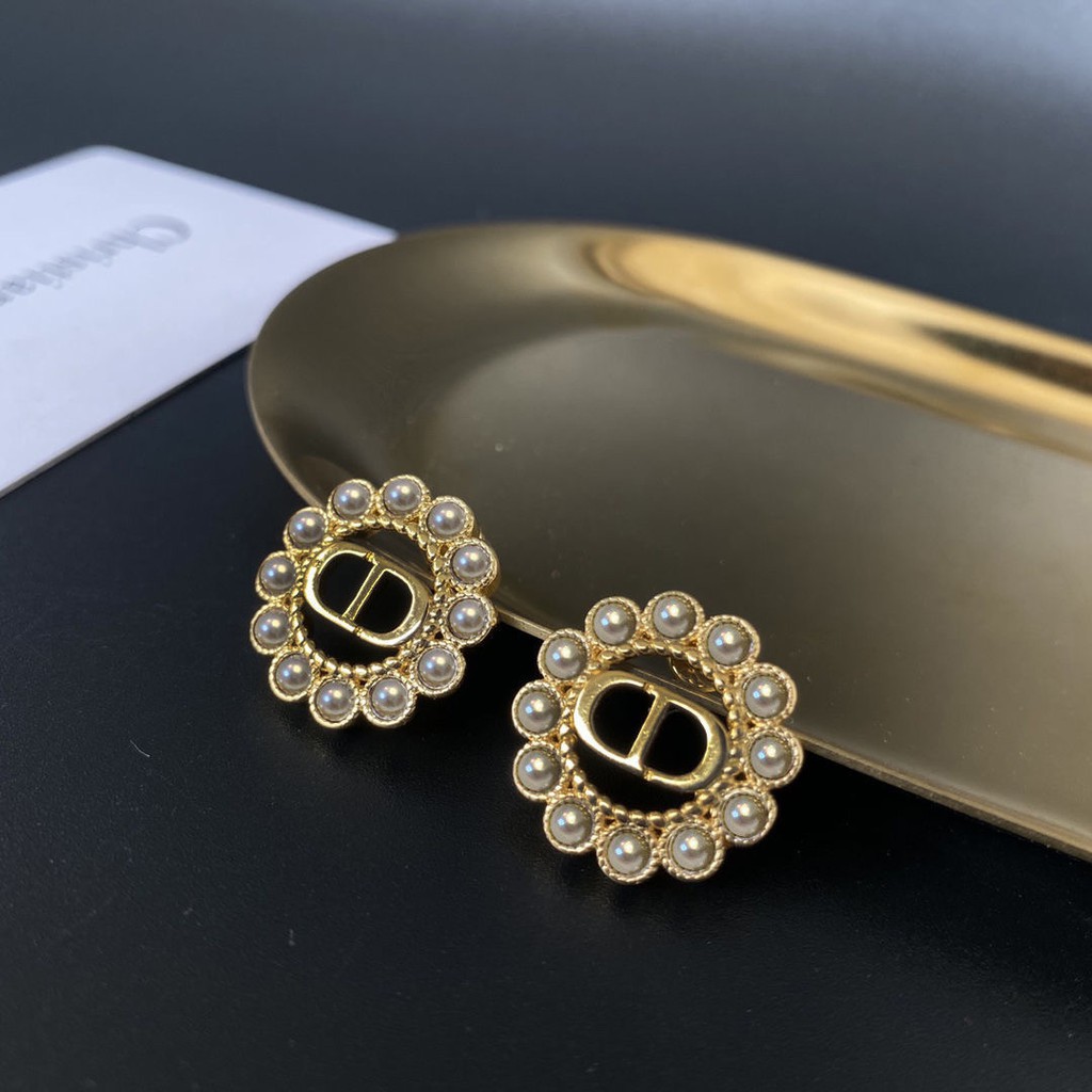 Bông tai nữ CD thương hiệu vintage sang trọng TB359