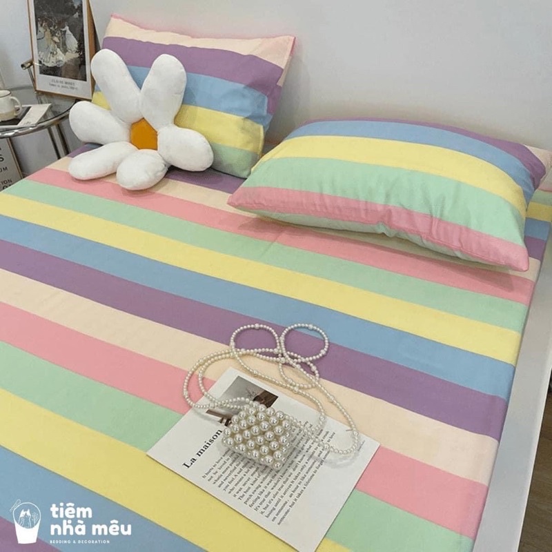 Bộ Ga Giường Và Vỏ Gối 3 món cotton poly cao cấp hàng chuẩn 5* mẫu mã đa dạng_2 gối nằm_1 ga chun | BigBuy360 - bigbuy360.vn