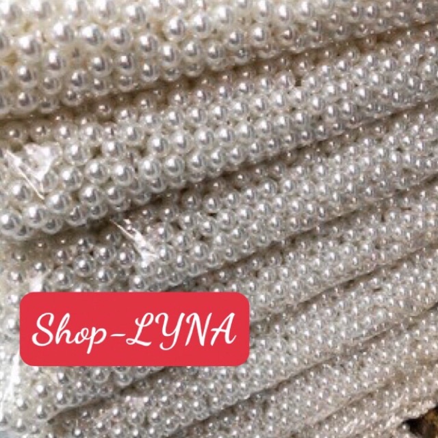 Trai nhựa có lỗ xâu 6mm 10gr phụ kiện trang trí váy áo lam vòng tay vòng cổ thủ công