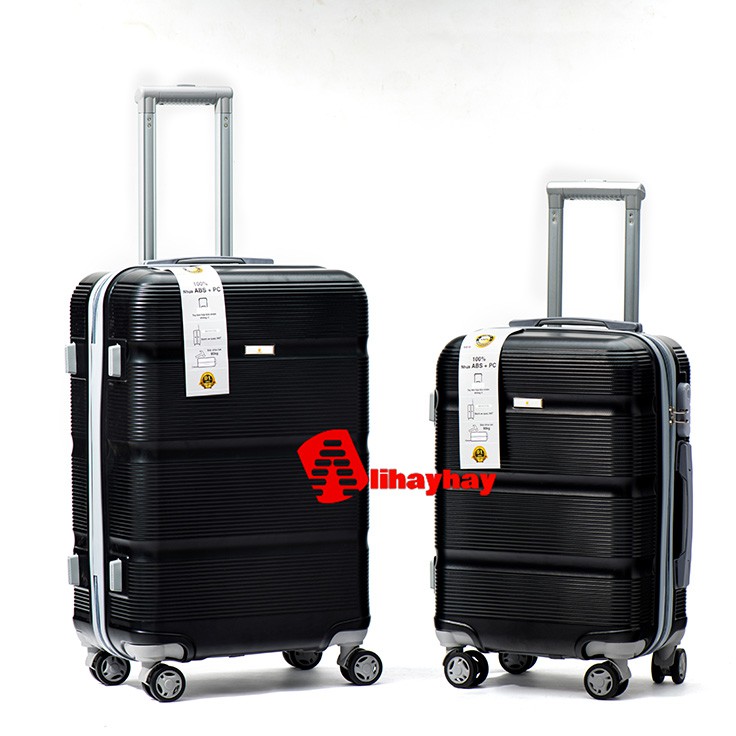 Vali kéo NHỰA màu ĐEN đủ size CHỐNG VA ĐẬP - CHỐNG NƯỚC