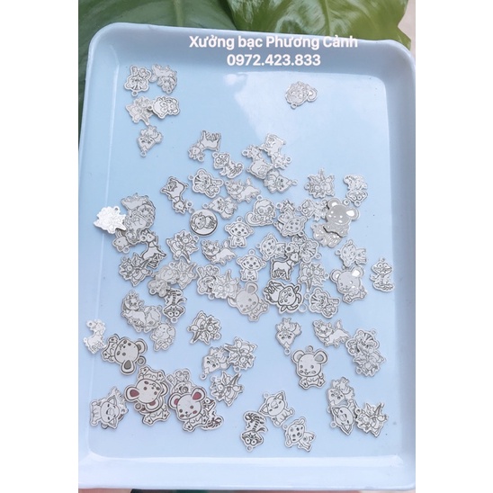 MẶT BẠC TA HÌNH CON GIÁP NHỎ TREO LẮC VÀ DÂY CHUYỀN CHO BÉ XƯỞNG BẠC PHƯƠNG CẢNH
