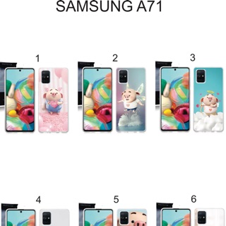 Ốp lưng Samsung A71 in hình heo dễ thương