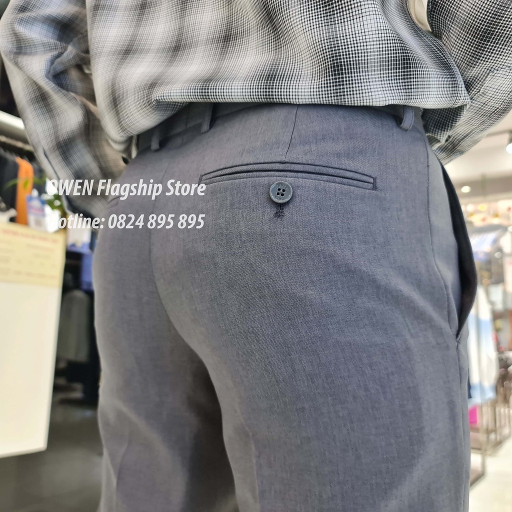 OWEN -  Quần âu nam công sở dáng SLIMFIT sợi NANO mã QS23480 - OWEN Flagship Store