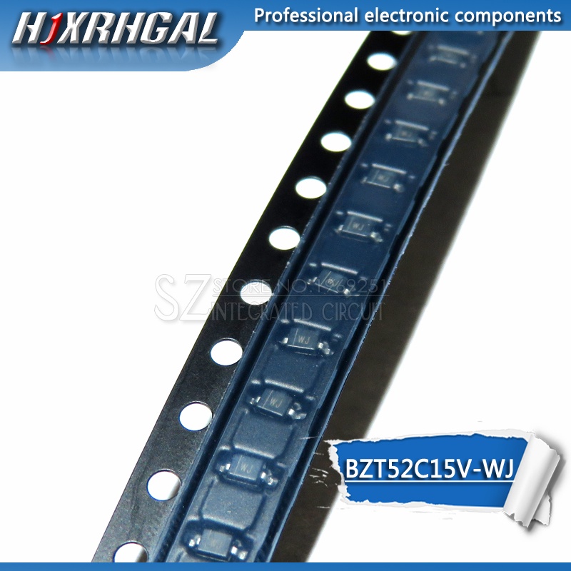 100 chiếc Zener diode BZT52C15V BZT52C SOD-323 / 123 WJ SMD diode mới và HJXRHGAL
