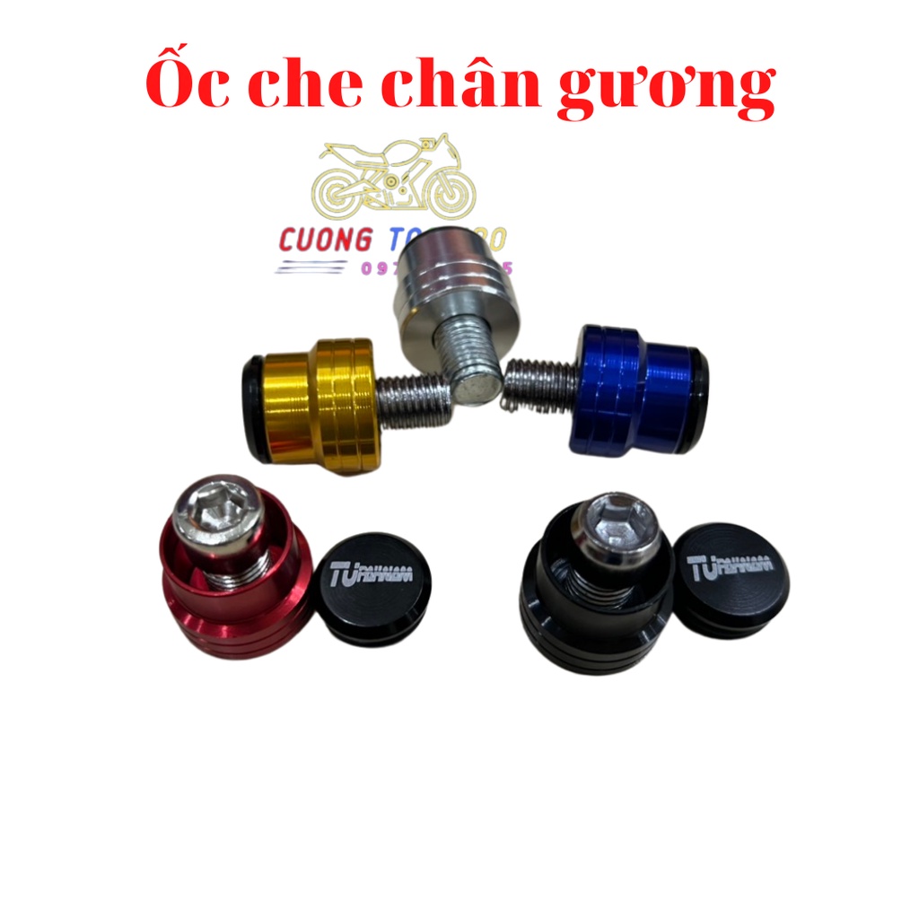 ốc chân gương TU lắp trang trí xe máy chân 10mm gắn cho các dòng xe như wave, excite, winner, Ab, sirius .....