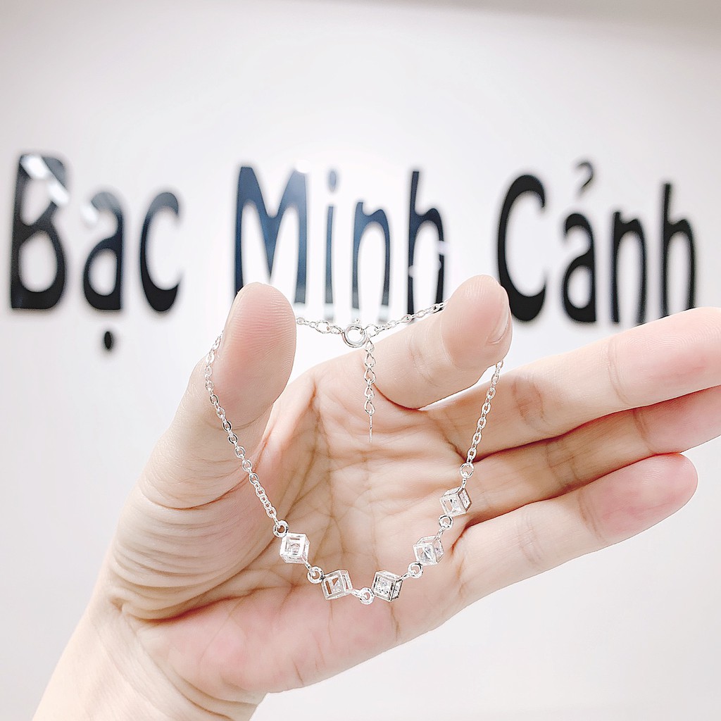 Lắc Tay Bạc Nữ Hình Hộp Đá - Minh Canh Jewelry