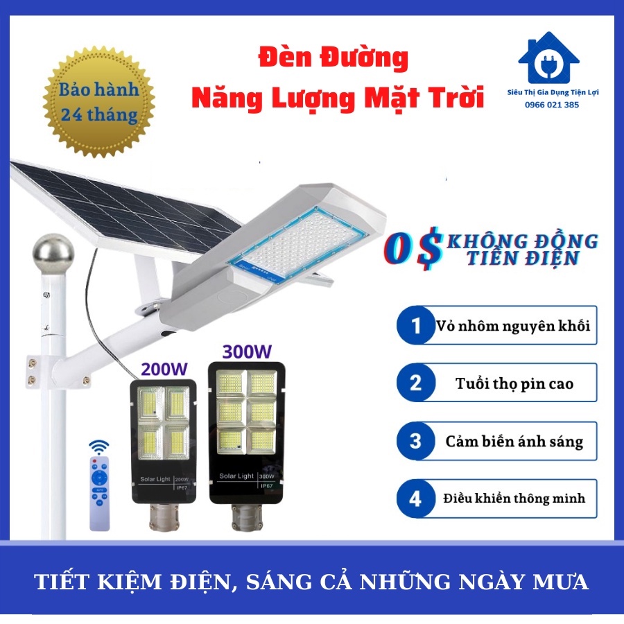 Đèn Năng Lượng Mặt Trời Sân Vườn, Đèn Đường Bàn Chải Điều Khiển Từ Xa, Chống Nước IP67 - Tiết Kiệm Điện Năng
