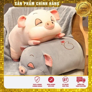 🔥 freeship 🔥 set chăn gối ôm hình lợn siêu xinh