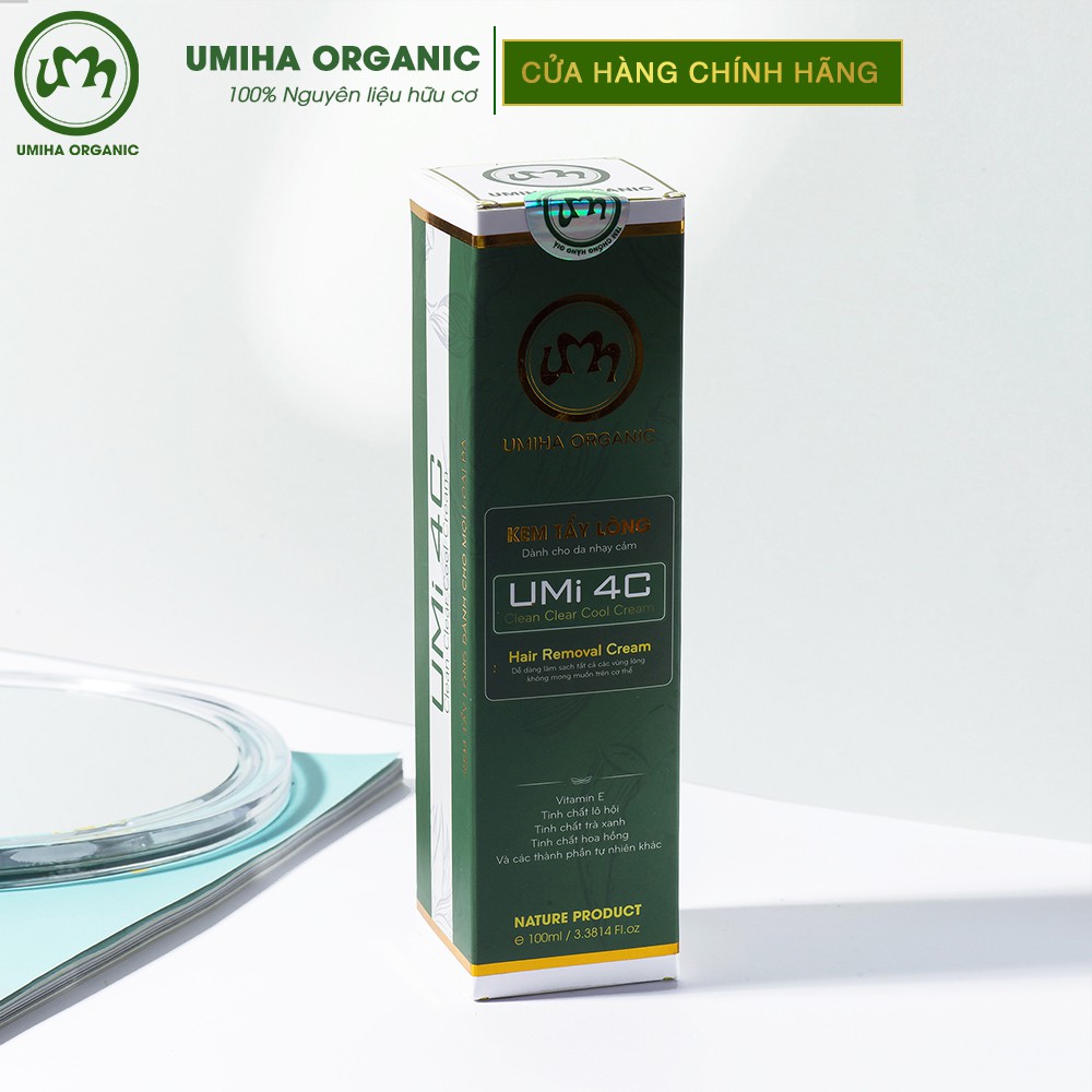 Kem tẩy lông UMi 4C 100ml UMIHA ORGANIC dùng cho bikini, vùng kín, nách, chân tay, body an toàn cho da nhạy cảm