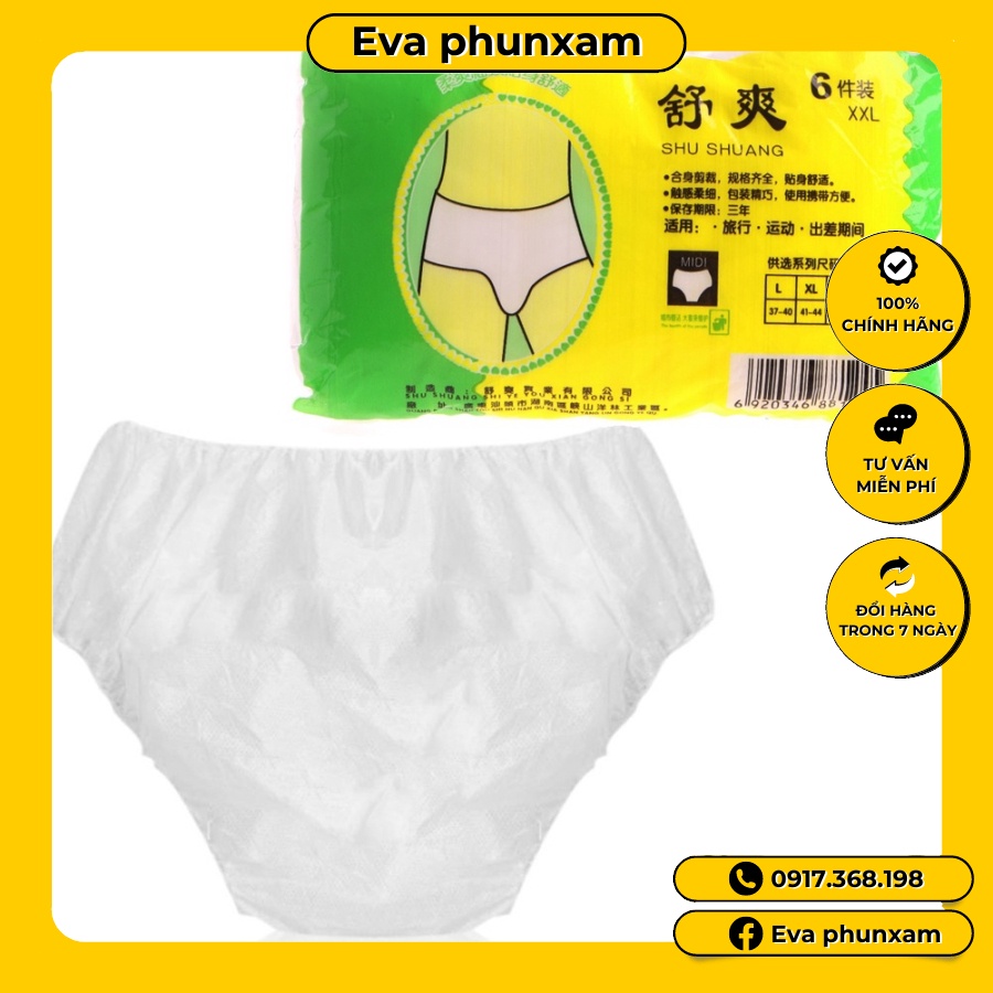 Quần lót giấy bịch 6 chiếc!