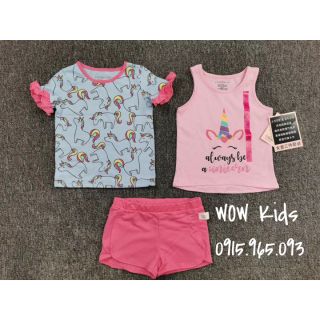 Bộ bé gái 3 món kỳ lân hồng