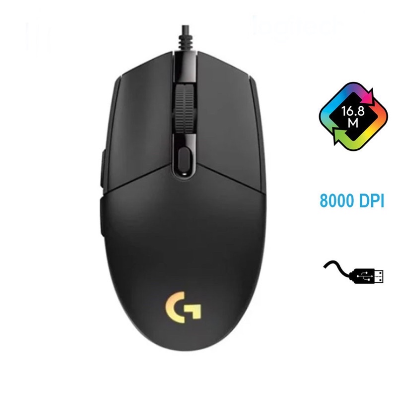 CHUỘT GAMING G102 8000 DPI LED RGB