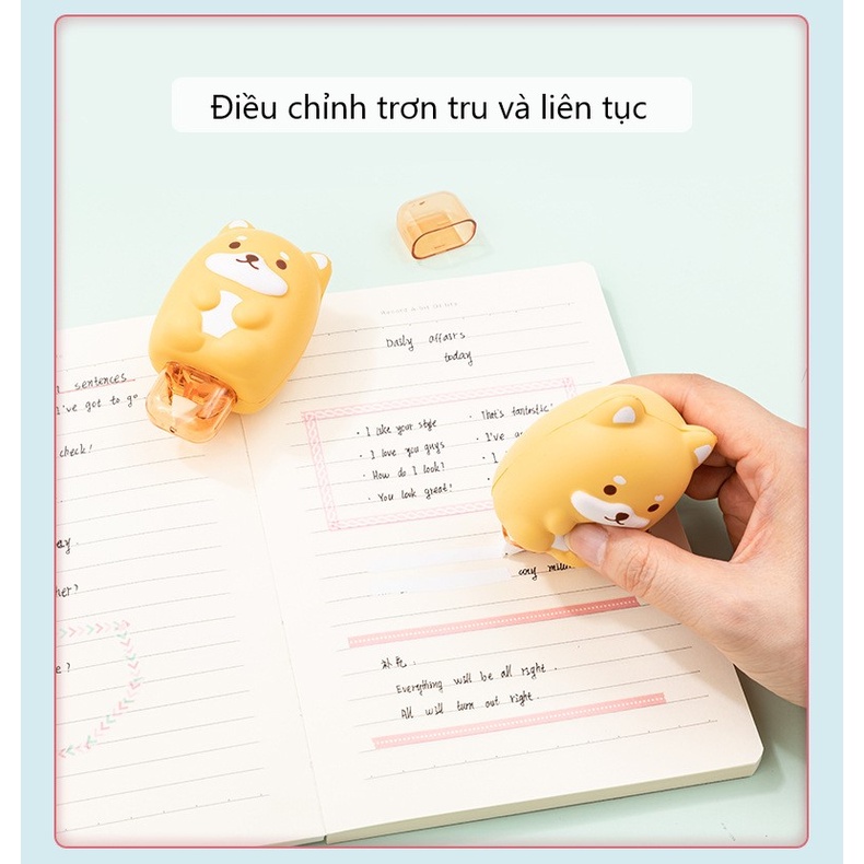 Băng Xóa Hình Hoạt Hình Dễ Thương 6m* 5mm- Bút Xóa Kéo Hình Thỏ/ Shiba Inu/ Lợn Xiaofan/ Khủng Long Nhỏ/ Unicorn