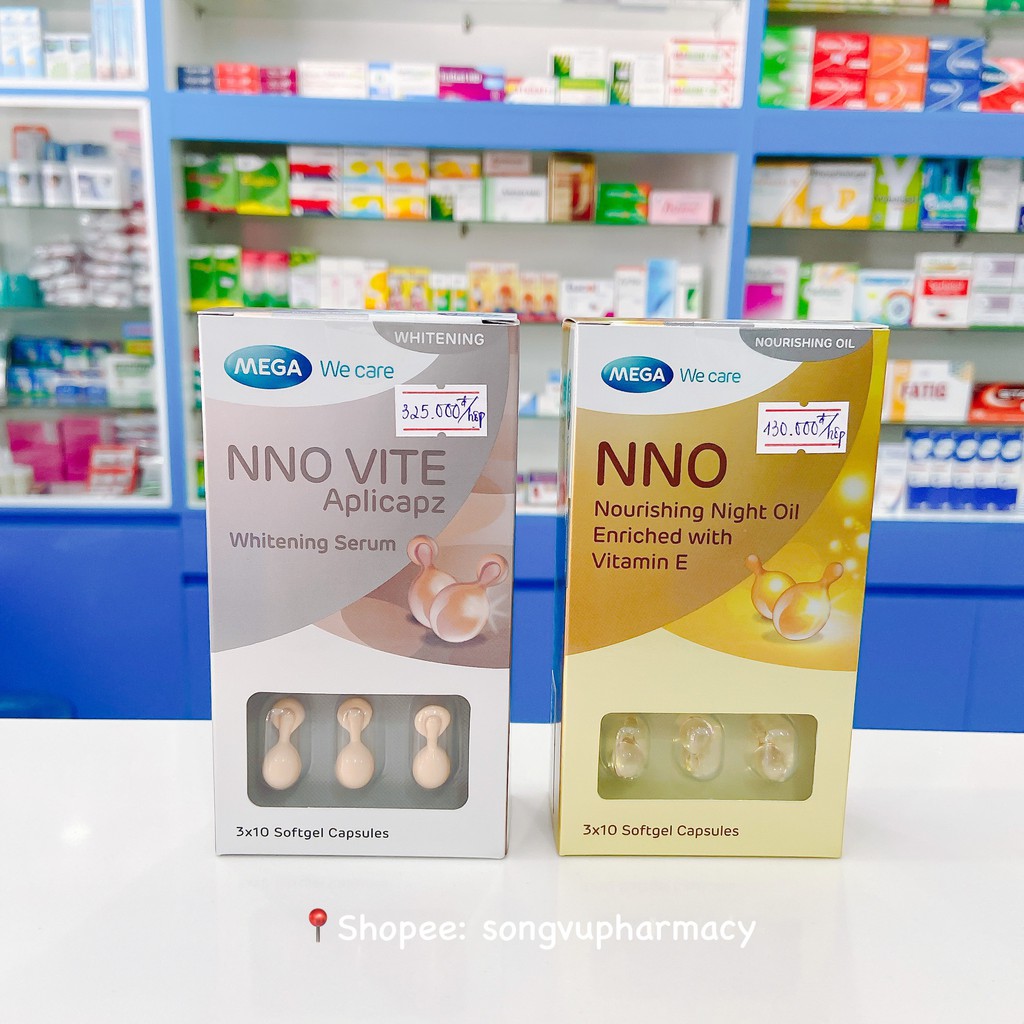 Serum Dưỡng Trắng Da, Mờ Thâm, Dưỡng Ẩm, Chống Lão Hóa NNO Vite Và NNO Vitamin E Hộp 30 Viên | BigBuy360 - bigbuy360.vn