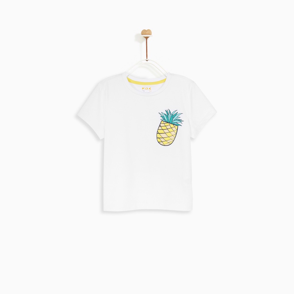 Bộ Mặc Nhà Ngắn Tay Bé Gái M.D.K Fresh Pineapple M.D.K - chất liệu cotton mềm mại, thoáng mát