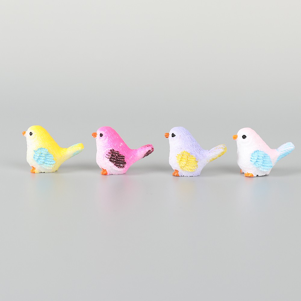 LETTER Funny Landscape Figurine Baking Resin Miniatures Miniature Bird Figurines Landscape DIY Decoration Crafts Garden Supplies Mini Sculpture Fairy Garden Micro Ornaments