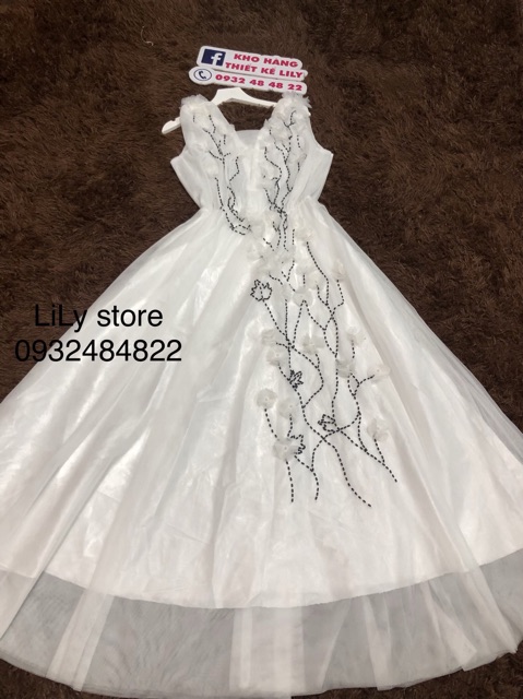 ẢNH VÀ VIDEO THẬT 1000%  Đầm xoè hoa rơi 3 D