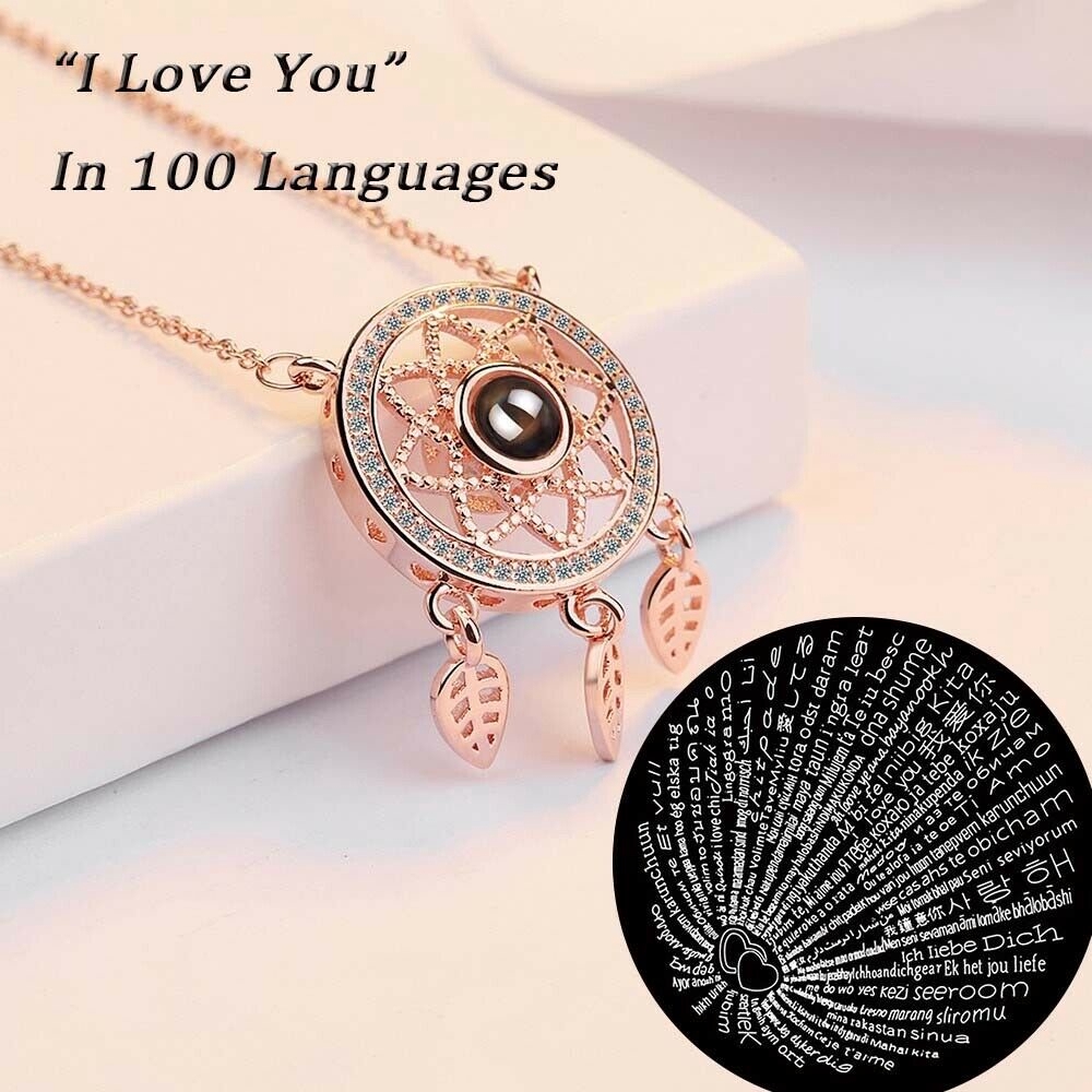 Dây Chuyền Mặt Hình Dreamcatcher Chiếu Tia Cực Tím Lãng Mạn Cho Ngày Valentine