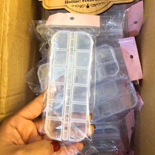 hộp đựng đá nail, khay chia đá 12 ô