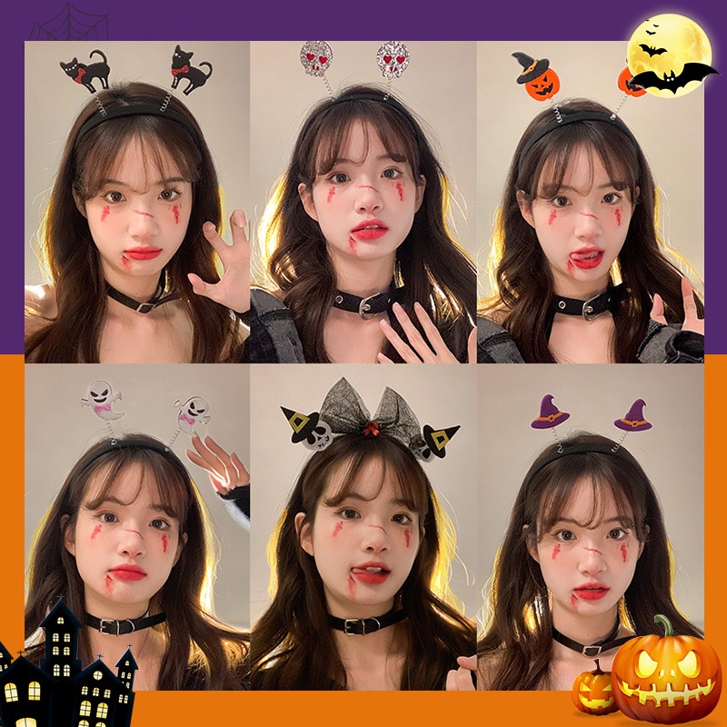 1 Băng Đô Cài Tóc Hình Nón Phù Thủy Hóa Trang Halloween