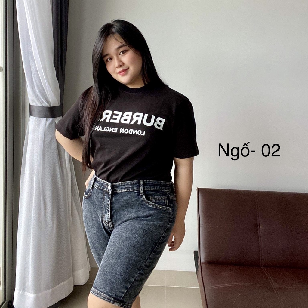 Bigsize  Quần ngố jean lưng cao co giãn tốt GJeans ,quần đùi ngố chất bò size đại nhiều màu dễ phối đồ