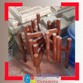 Đôn gỗ đựng chậu cây cảnh Phi 20cm | kệ gỗ để chậu cây cao cấp | Kệ gỗ chân tròn | FREESHIP VỚI ĐƠN HÀNG BUÔN