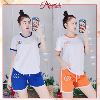 Đồ Bộ Nữ Mặc Nhà Anquachi Thể Thao Quần Đùi Thun Cotton Nữ Mặc Ở Nhà Đẹp Đi Chơi Dễ Thương S065