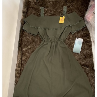 Đầm Maxi Xanh Rêu