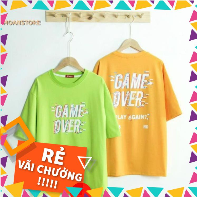 Áo phông, áo thun nam nữ tay lỡ unisex form rộng  GAME OVER  oversize | BigBuy360 - bigbuy360.vn