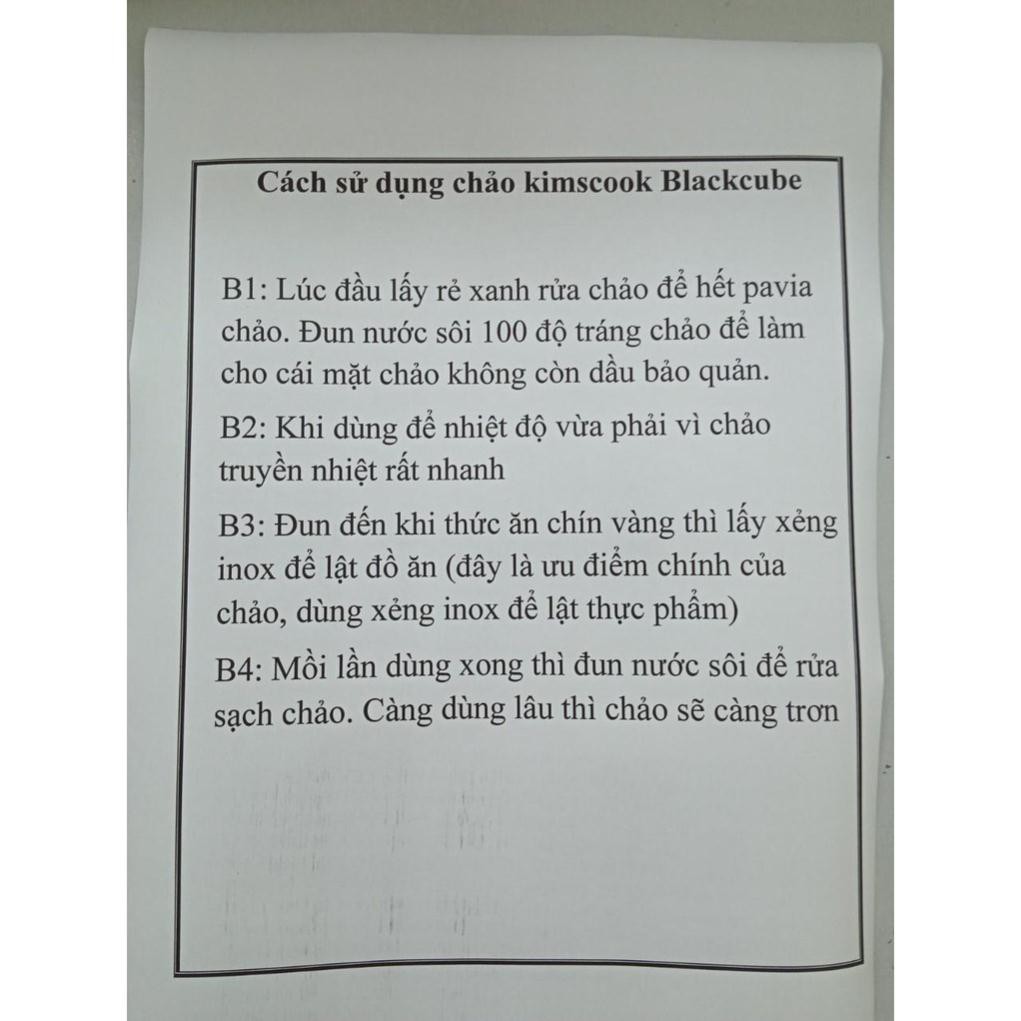 Chảo chống dính siêu bền Kim's Cook Black Cube sâu lòng