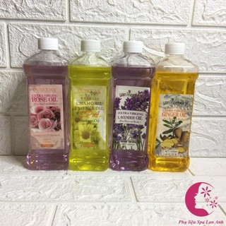 Dầu massage body gừng, hoa hồng, hoa cúc, hoa lavender chuyên dùng cho spa, thẩm mỹ viện