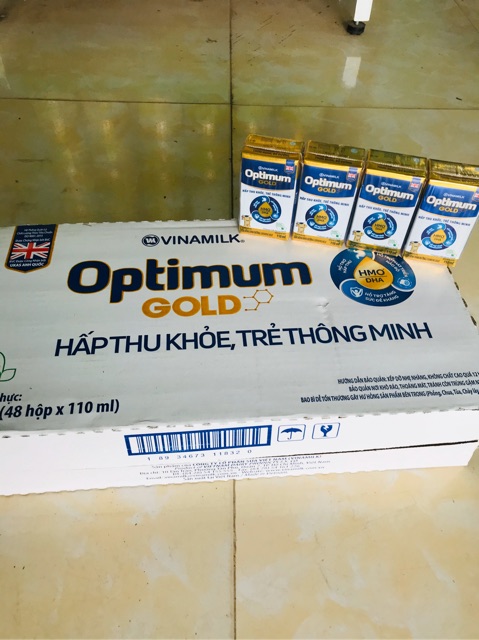 Sữa bột pha sẵn Optimum gold 110ml (vỉ 4 hộp)