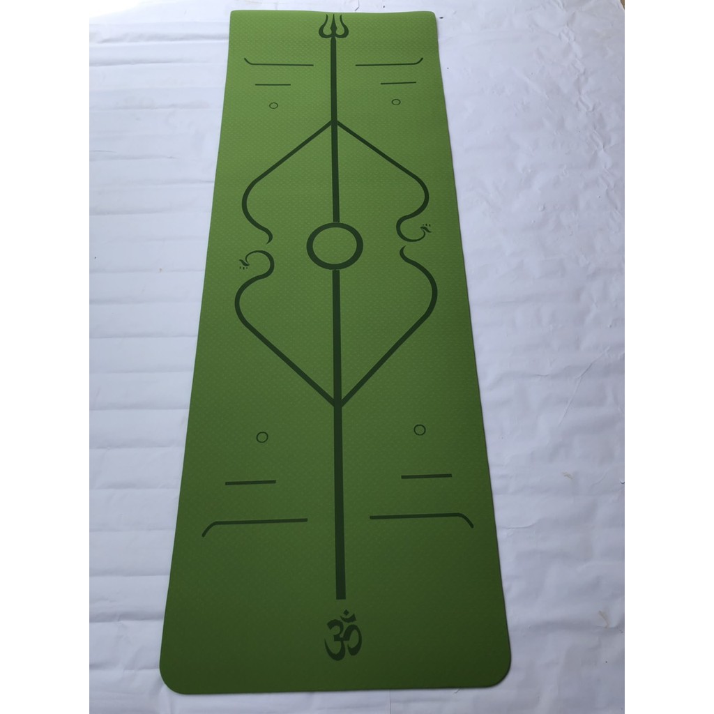 Thảm tập yoga định tuyến 2 lớp TPE chống trượt, tập gym + Tặng kèm dây và túi đựng - Chính Hãng miDoctor