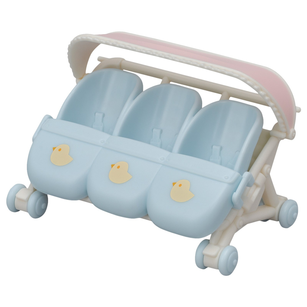 Đồ chơi nhập vai Sylvanian Families Xe đẩy sinh ba - Triplets Stroller