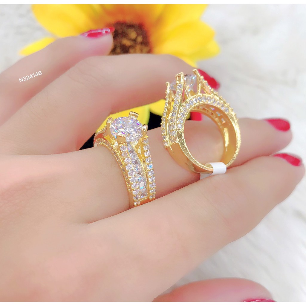 Nhẫn Nữ Mạ Vàng 18K Mẫu 046.0205 - Mang đi chơi, đi tiệc rất đẹp - Tubi Cony