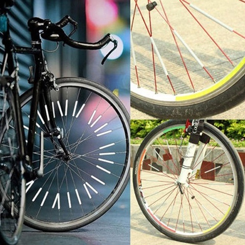 Set 12 ống phản quang trang trí căm xe đạp