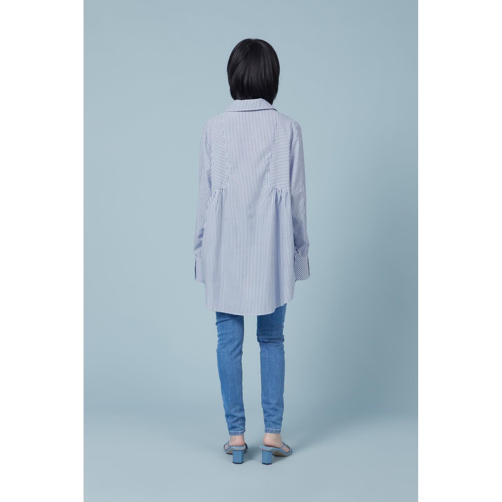 TheBlueTshirt - Áo Sơ Mi Phom Rộng Nữ - Oversized Patch Shirt
