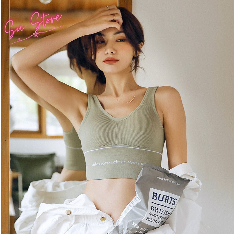 Áo Bra Tập Gym Yoga, Áo Croptop Khoét Lưng [Có Mút Ngực Có Thể Tháo Rời] - 108