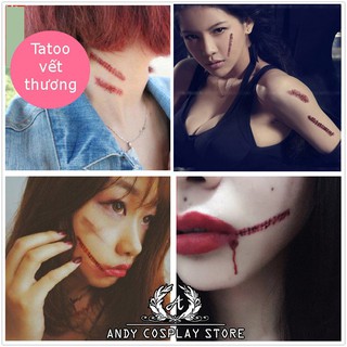 Tatoo sticker vết thương bán hết xả hàng