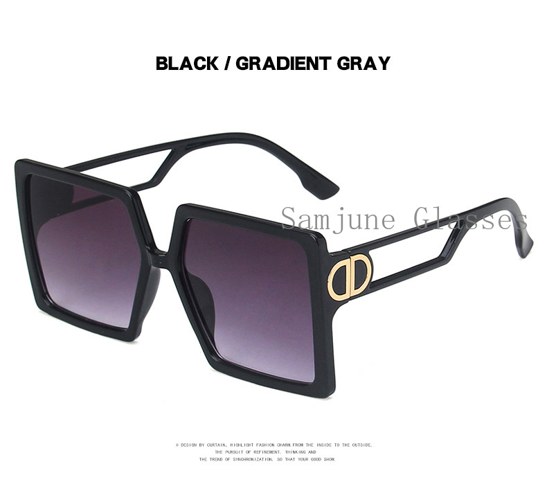 Kính mát gọng vuông phong cách Âu Mỹ retro thời trang Samjune