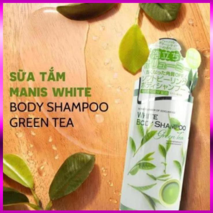 Sữa tắm trắng da Manis White Body Shampoo Green Tea 450ml