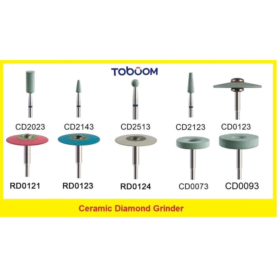 Mũi đá mài sứ Zirconia Toboom
