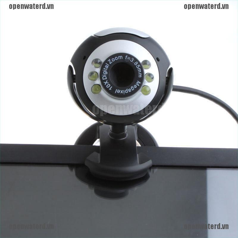 OPD 6 LED HD Webcam USB 2.0 50.0M PC Camera Web Cam with MIC for Computer PC Round