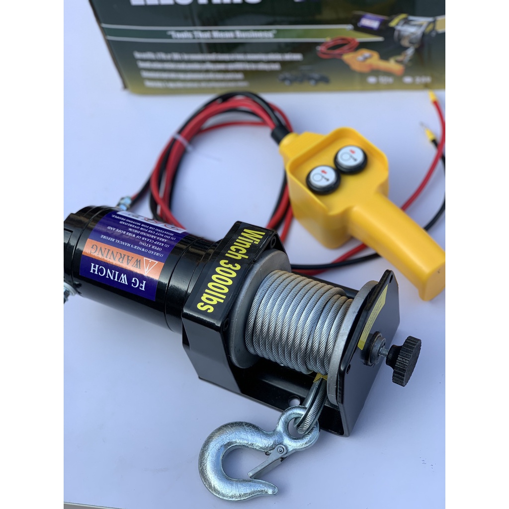 Tời điện 12v accquy 3000LBS tải trọng 1360kg