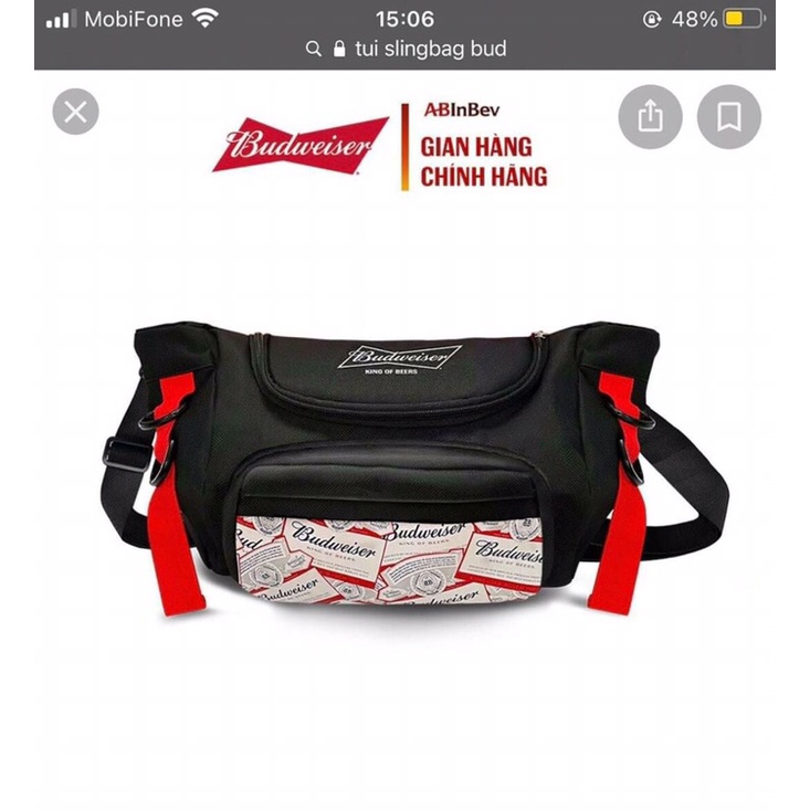 Bia nhập thương hiệu Budweiser 24 lon, 330ml💥tặng túi Slingbag thời trang