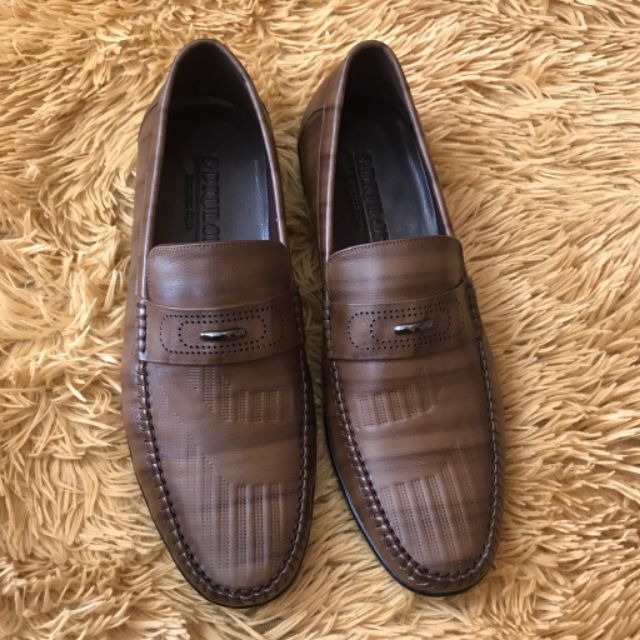 Giày lười nam [Bảo hành 3 năm] dáng công sở đế cao 3 cm,chất da bò thật 100%, đế khâu chắc chắn giày được đóng tại xưởng