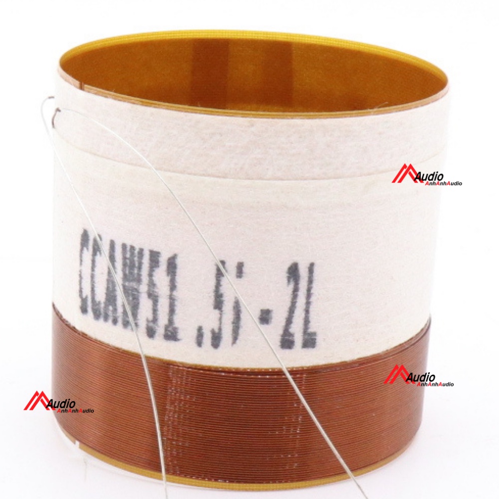 Coil loa dây nhôm 50.5 - 51.5 - 49.5 - 51.0 phíp bố giấy trắng SPU quấn 2 lớp hàng chất lượng cao