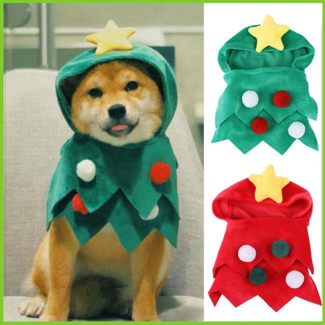 Bộ Đồ Hóa Trang Cây Thông Noel Mềm Mại Thoải Mái Sáng Tạo Dành Cho Cún Cưng
